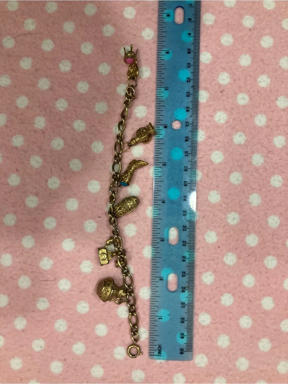 Avon Faux Gold charm bracelet - medium
